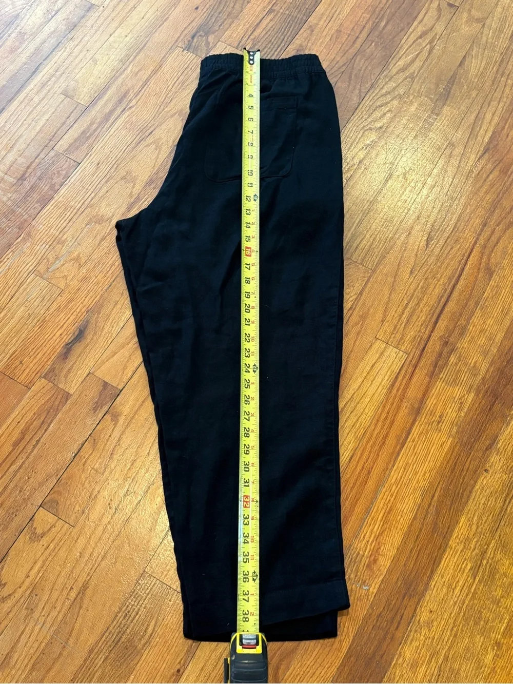 Old Navy Women’s Linen Black Elastic-Waist Casual Pants